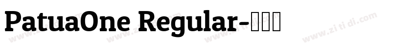 PatuaOne Regular字体转换